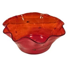 Murano Decor Large Red Accent Bowl
